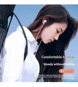 DUDAO X10s 1.2m Wired Earphone with Microphone 3.5mm Jack Half-In-Ear Earbuds for Smartphone Laptop
