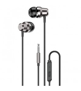 DUDAO X10 Pro 1m Wired Earphone with Microphone 3.5mm Heavy Bass In-Ear Earbuds for Smartphone Laptop - Black