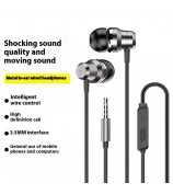 DUDAO X10 Pro 1m Wired Earphone with Microphone 3.5mm Heavy Bass In-Ear Earbuds for Smartphone Laptop - Black