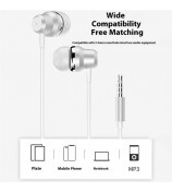 DUDAO X10 Pro 1m Wired Earphone with Microphone 3.5mm Heavy Bass In-Ear Earbuds for Smartphone Laptop - Black