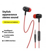 DUDAO X10A 1.2m Wired 3.5mm Earphone with Microphone HiFi Bass In-Ear Earbuds for Smartphone Laptop Tablet - Black