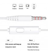 DUDAO X10A 1.2m Wired 3.5mm Earphone with Microphone HiFi Bass In-Ear Earbuds for Smartphone Laptop Tablet - Black
