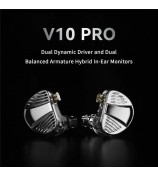 TRN V10 Pro Type-C Detachable Wired In-Ear Earphone HiFi Music Gaming Headset with Mic - Black