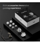 TRN V10 Pro 3.5mm Detachable Wired In-Ear Earphone HiFi Music Gaming Headset without Mic - Silver