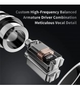 TRN V10 Pro 3.5mm Detachable Wired In-Ear Earphone HiFi Music Gaming Headset without Mic - Silver