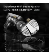 TRN V10 Pro 3.5mm Detachable Wired In-Ear Earphone HiFi Music Gaming Headset without Mic - Silver