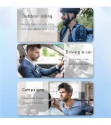 K88 Business Lavalier Headphones Retractable Sports Bluetooth Earphones with LED Display - Black