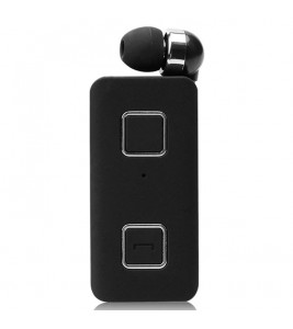 K35 Mini Wireless Headset Retractable Business Lavalier Earphone for Sports Driving - Black