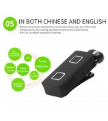 K35 Mini Wireless Headset Retractable Business Lavalier Earphone for Sports Driving - Black