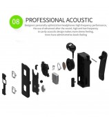 K35 Mini Wireless Headset Retractable Business Lavalier Earphone for Sports Driving - Black