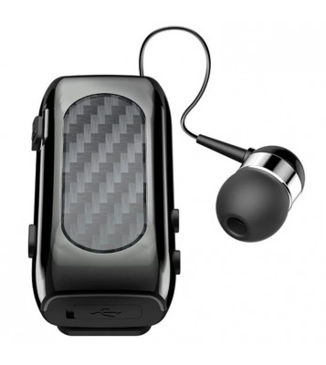 K56 Retractable Mini Headset 180 Days Standby Business Lavalier Earphone for Sports Driving - Black