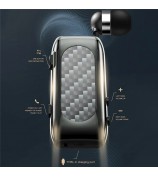 K56 Retractable Mini Headset 180 Days Standby Business Lavalier Earphone for Sports Driving - Black
