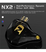 ND NX2 Wired Earphones Dynamic Drive Headphones HiFi Stereo Bass Earbud with Detachable Cable, with Mic - Black