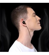 ND NX2 Wired Earphones Dynamic Drive Headphones HiFi Stereo Bass Earbud with Detachable Cable, with Mic - Black