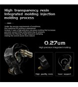 ND NX2 Wired Earphones Dynamic Drive Headphones HiFi Stereo Bass Earbud with Detachable Cable, with Mic - Black