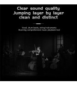ND NX2 Wired Earphones Dynamic Drive Headphones HiFi Stereo Bass Earbud with Detachable Cable, with Mic - Black
