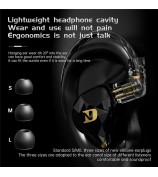 ND NX2 Wired Earphones Dynamic Drive Headphones HiFi Stereo Bass Earbud with Detachable Cable, No Mic - Black