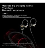 ND NX2 Wired Earphones Dynamic Drive Headphones HiFi Stereo Bass Earbud with Detachable Cable, No Mic - Black