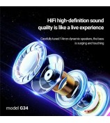 CELEBRAT G34 3.5mm Wired Earphone Wire Control Stereo Music Calls Headset - White