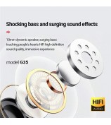 CELEBRAT G35 3.5mm Wired Earphones HiFi Stereo Sound Headphone with Mic - Black