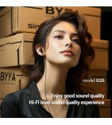 CELEBRAT G35 3.5mm Wired Earphones HiFi Stereo Sound Headphone with Mic - Black