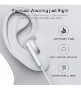 ME540 Type-C Digital Audio Earphones Semi-In-Ear Wired Headphones with Mic for iPhone Google Samsung - White