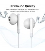ME540 Type-C Digital Audio Earphones Semi-In-Ear Wired Headphones with Mic for iPhone Google Samsung - White