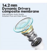 ME542 Type-C Wired Earphones with Mic Magnetic Semi-In-Ear Headphones for iPhone Google Samsung - White