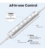 ME542 Type-C Wired Earphones with Mic Magnetic Semi-In-Ear Headphones for iPhone Google Samsung - White