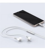 ME542 Type-C Wired Earphones with Mic Magnetic Semi-In-Ear Headphones for iPhone Google Samsung - White