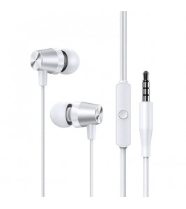 USAMS US-SJ475 EP-42 3.5mm In-ear Metal Corded Headphones - White