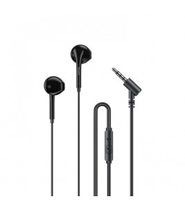 AWEI PC-7 3.5mm Wired Earphones In-ear Mobile Phone Music Headset with Mic Line Control - Black