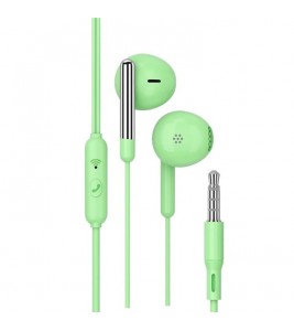 TIANSTON 3.5mm AUX In-Ear Wired Earphone Headphone with Microphone - Green