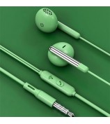 TIANSTON 3.5mm AUX In-Ear Wired Earphone Headphone with Microphone - Green