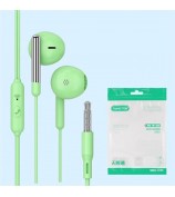 TIANSTON 3.5mm AUX In-Ear Wired Earphone Headphone with Microphone - Green