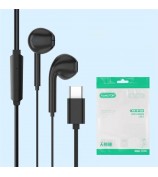 TIANSTON E50 Type-C Wired Earphone Digital Decoding Wire Control Music Headset - Black