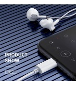 CELEBRAT D12 Type-C Wired Earphone HiFi Stereo Phone Music Headset - Black