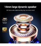CELEBRAT D12 Type-C Wired Earphone HiFi Stereo Phone Music Headset - Black