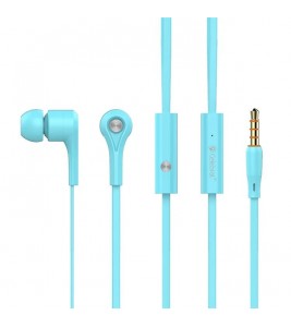 CELEBRAT D3 3.5mm Plug In-ear Earphones Wire Control Stereo Headphones - Blue