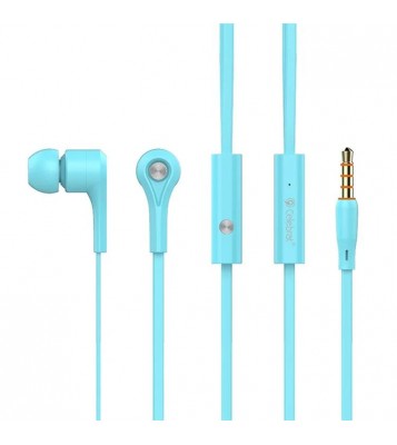 CELEBRAT D3 3.5mm Plug In-ear Earphones Wire Control Stereo Headphones - Blue