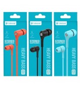 CELEBRAT D3 3.5mm Plug In-ear Earphones Wire Control Stereo Headphones - Blue