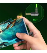 P08 Angled 3.5mm Wired Gaming Headphone Volume Control In-Earbud Earphone - Green