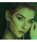 P08 Angled 3.5mm Wired Gaming Headphone Volume Control In-Earbud Earphone - Green