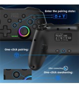 DATA FROG S80 Elite Edition Controller for Nintendo Switch / Switch Lite / OLED / PC Wireless Bluetooth Game Console, Black