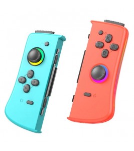 DATA FROG For Nintendo Switch 6-axis Gyro Vibration Joy-Con Controller Bluetooth Gamepad - Red+Blue