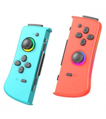 DATA FROG For Nintendo Switch 6-axis Gyro Vibration Joy-Con Controller Bluetooth Gamepad - Red+Blue