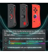 DATA FROG For Nintendo Switch 6-axis Gyro Vibration Joy-Con Controller Bluetooth Gamepad - Red+Blue