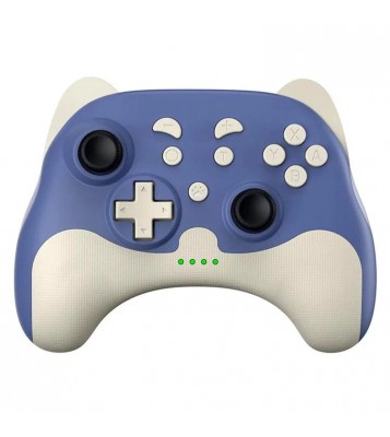 DATA FROG Bluetooth Gamepad Turbo Game Controller for Nintendo Switch / Switch Lite / PS3 / PC - Blue+White