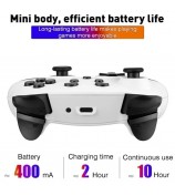 DATA FROG Bluetooth Gamepad Turbo Game Controller for Nintendo Switch / Switch Lite / PS3 / PC - Blue+White