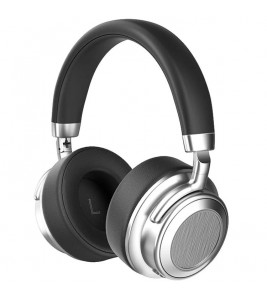 CR-9 Metal Retro Over-Ear Wireless Headset Bluetooth 5.4 HiFi Music Gaming Headphone - Silver+Black